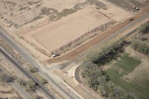 Aerial Photo Valle de Oro Barr Spur - April 6, 2023