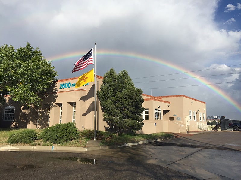 AMAFCA Office Photo with Rainbow