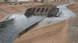 Hahn Water Quality Structure with water after storm